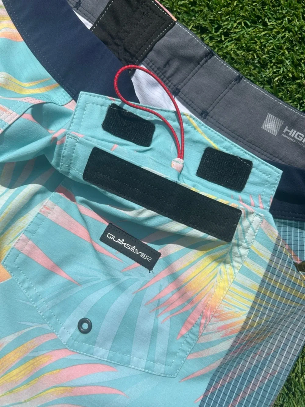 Quiksilver Men's 34 Highlite Arch 19 Boardshorts Angel Blue Swim Shorts Tropical - Picture 7 of 10